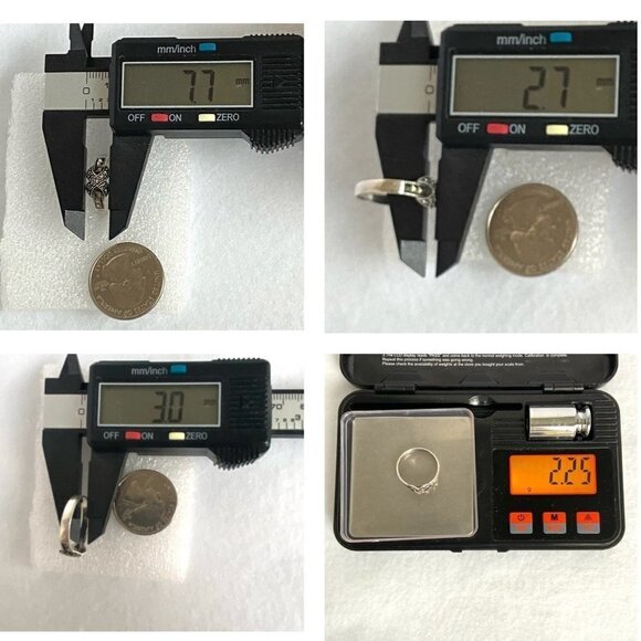 Sterling Silver 925 Marcasite X Criss Cross Knot Band Ring Sz 7.5 - Picture 10 of 16